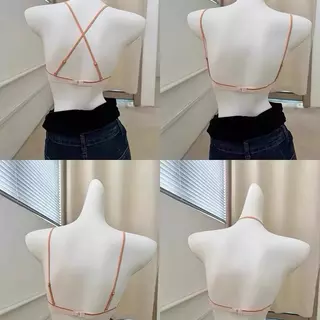 Bentoy พร้อมส่ง babe เสื้อชั้นในคอผูก หลังเรียบสวย สายบาง ยกกระชับทรวงอกเล็ก ไร้รอย- Halter NeckPush Up Bra A-B Cup