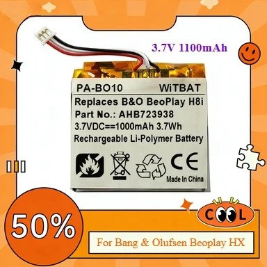 เข้ากันได้กับแบตเตอรี่หูฟังบลูทูธ Bang & Olufsen Beoplay HX AHB723938พีซีที