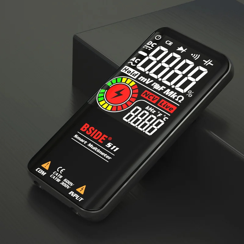 BSIDE S11/10/20 สมาร์ทมัลติมิเตอร์แบบดิจิตอล 9999 นับ TRMS แบบพกพาพิเศษชาร์จเครื่องทดสอบแรงดันไฟฟ้าส