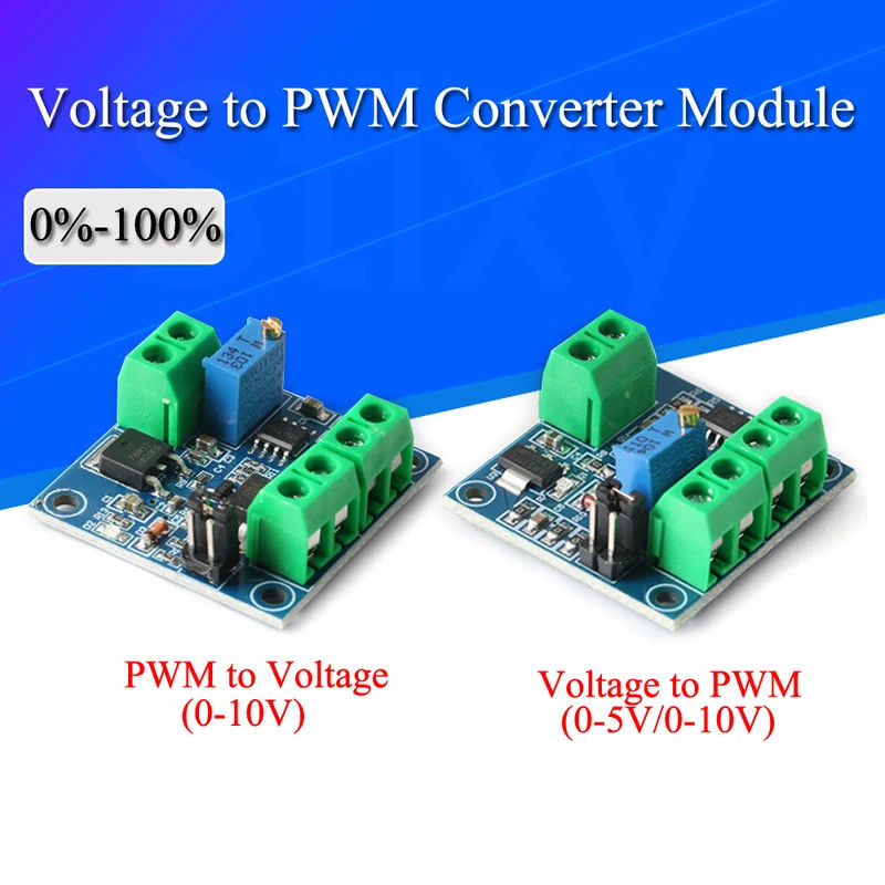 H แรงดันไฟฟ้าเป็นโมดูลแปลง PWM 0%-100% ถึง 0-5V 0-10V ดิจิตอลไปยังสัญญาณอะนาล็อก PWM ปรับโมดูล