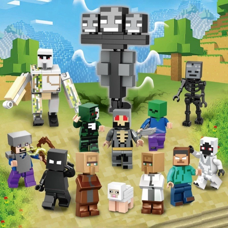 เลโก้ Minecraft ชุดบล็อกตัวต่อ Minifigures Creepery Fear Withering Predators thumbnail 4