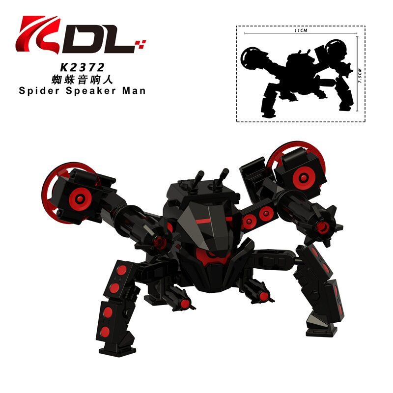 บล็อกตัวต่อ Kerui KDL858 Toilet Man Spider Monitor Man และ Spider Audio Man Minifigure Building Block Assembly 4UH2