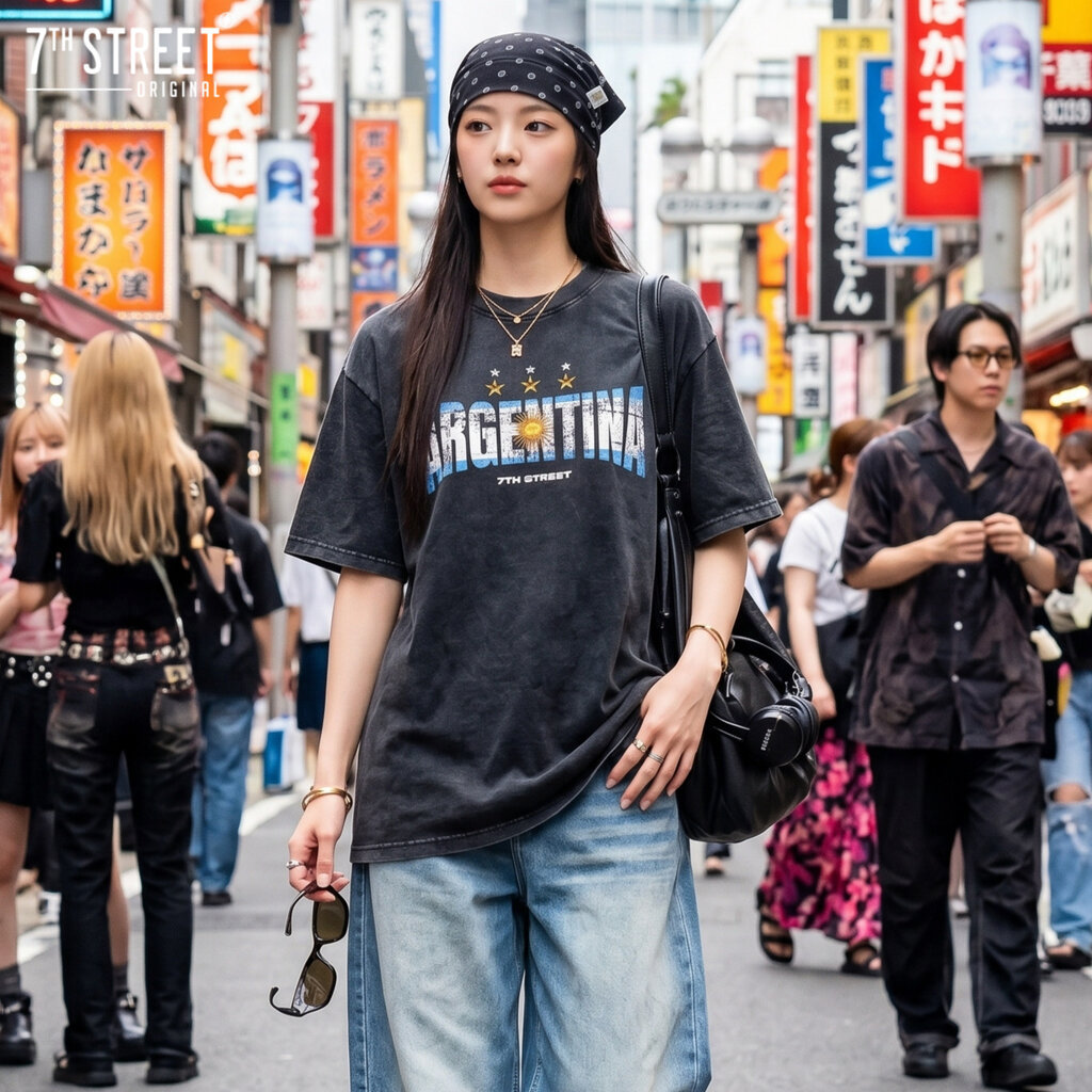 7ᵗʰ Street World Cup 2026 : Oversize Vintage สไตล์ 90‘s Cotton100% เส้นใย Comb ผ่านการฟอกอย่างดี ผ้านุ่มฟู ใส่นิ่มสบา...