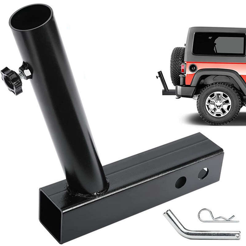 YDuupxe 4 ชิ้นส่วน Hitch Flag Pole Holder รถบรรทุก Hitch Flag Pole Holder สําหรับ 2 นิ้ว Hitch Recei