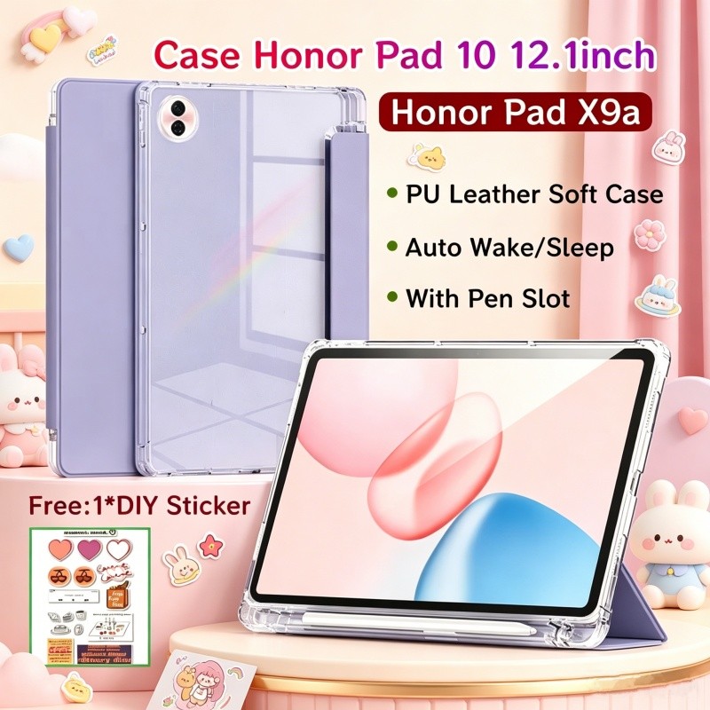 เคส Honor Pad 10 12.1 นิ้ว/Honor Pad X8a 11 นิ้วพร้อมช่องเสียบปากกาเคสแม่เหล็ก Honor Pad X9a ฝาครอบด