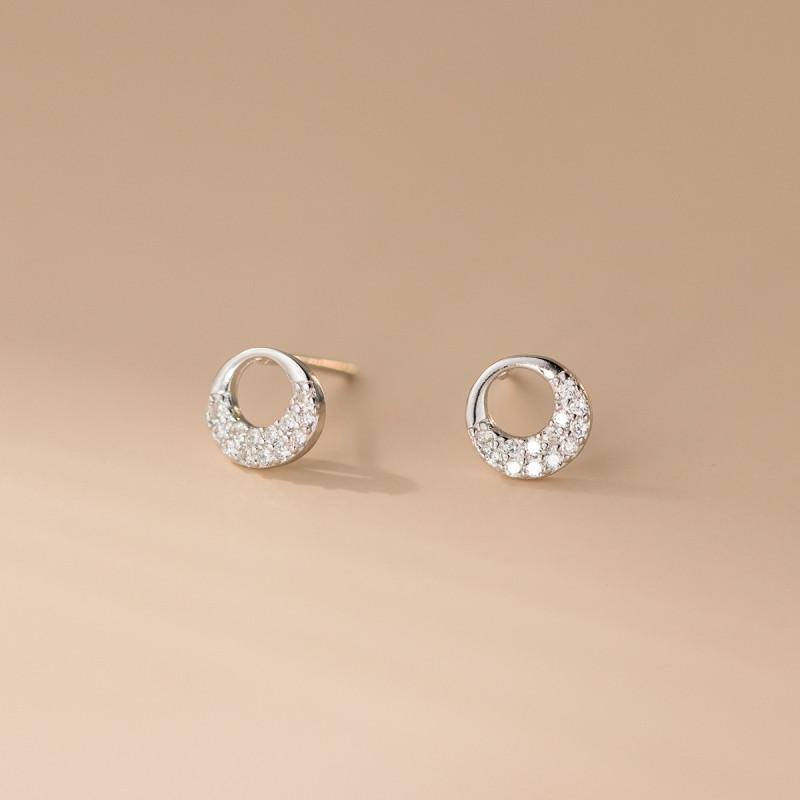 Halo Earrings ต่างหูเงินแท้ S925 [MERCELO]