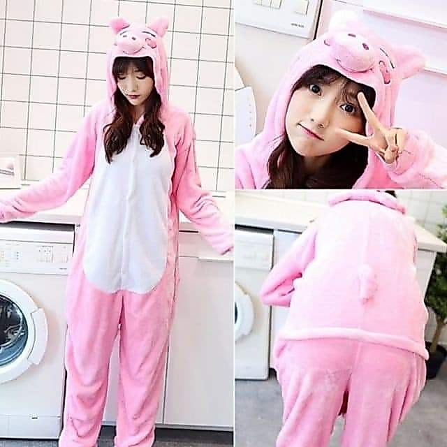 ชุดมาสคอตหมู ชุดหมูสีชมพู ชุดแฟนซีสัตว์ สินค้าพร้อมส่งค่ะ