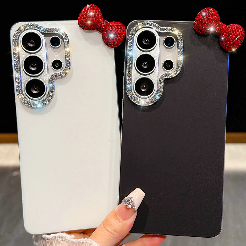 Luxury Glitter 3D Bow Hard Case Samsung Galaxy A56 A36 A55 A35 A15 A16 A26 A17 A27 A37 A57 5G S26Ult