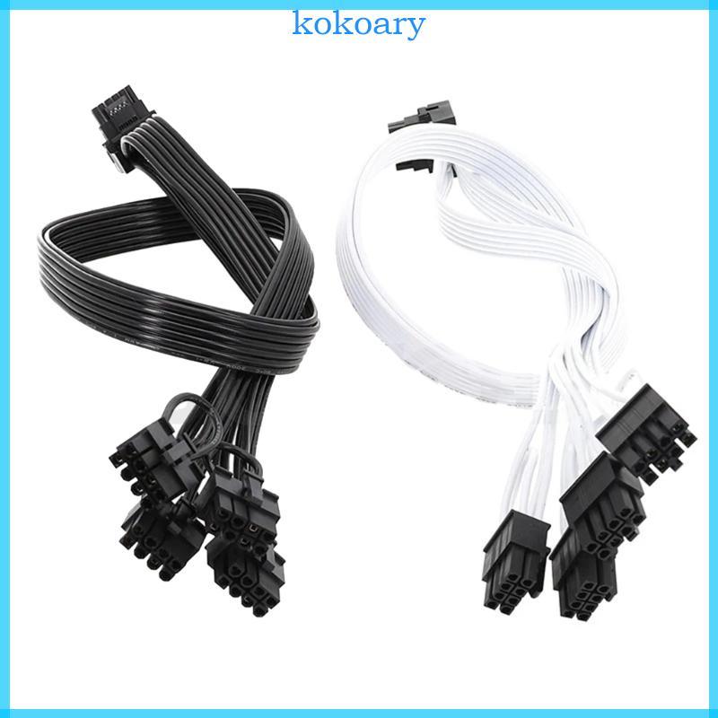 KOK 4xCPU 8 Pin ถึง 16Pin ชายสายไฟ PCI-E 5 0 12VHPWR RTX4090 สําหรับ Corsair HX1200I HX1000I HX850I