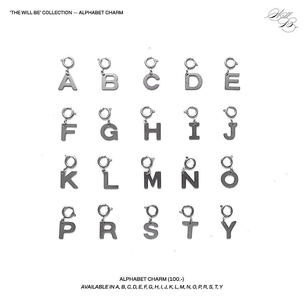 Whiteboard.co Charm - Alphabet จี้ติดตกแต่ง ตัวอักษร K-Y (ซื้อผ่าน Shopee Video ลด 30%)