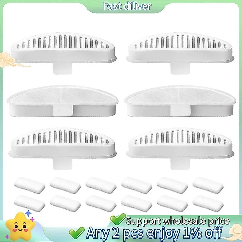 [ในสต็อก]ตัวกรองน้ําพุแมว 6 ชิ้นสําหรับน้ําพุ Uahpet 67oz/2L น้ําพุแมวอะไหล่น้ําพุแมวอุปกรณ์เสริมตัวกรอง