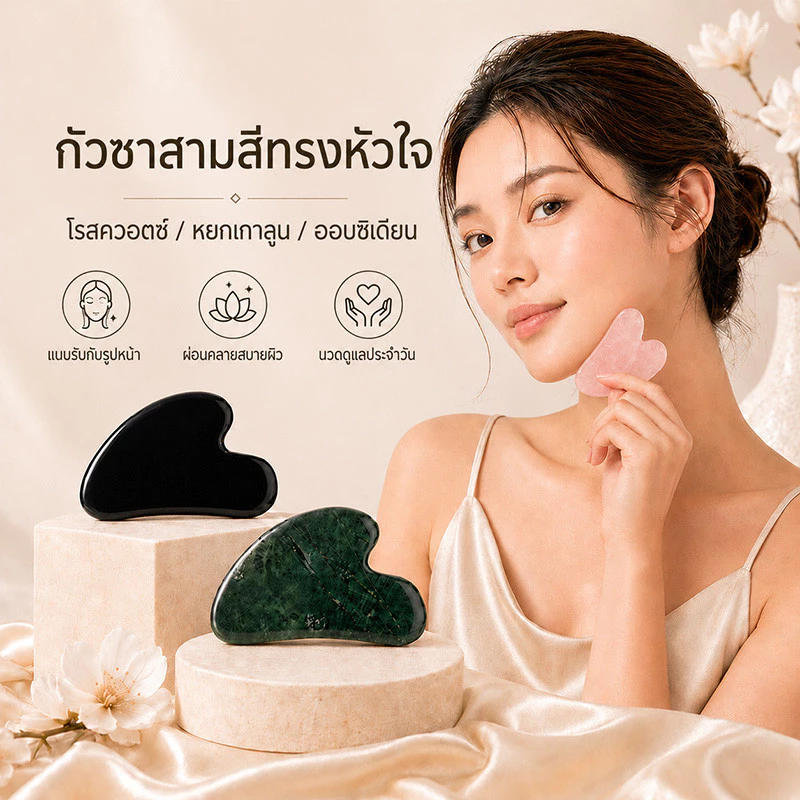 💕Gua Sha ของแท้🔥กัวซา กวซานวดหน้า หยกหลากสไตล์ l พร้อมจัดส่งทุกวัน🚚 ส่งเร็ว ยกกระชับ ลดบวม หินธรรมชาติ หน้าเรียว หยกมังกรเก้าตัว