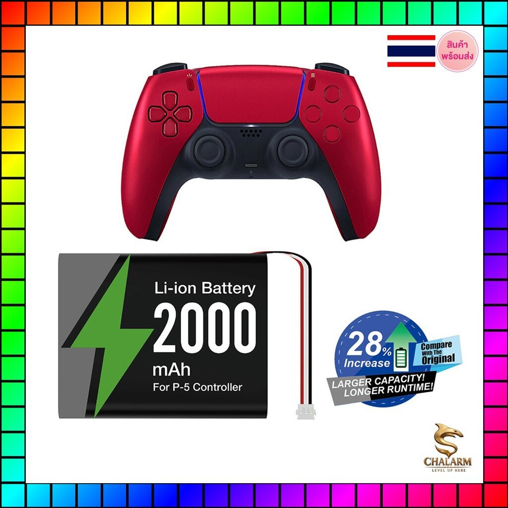 DOBE แบตเตอรี่จอย PS5 ความจุ 2000 mAh ความจุเพิ่มขึ้น 28% TP5-5516