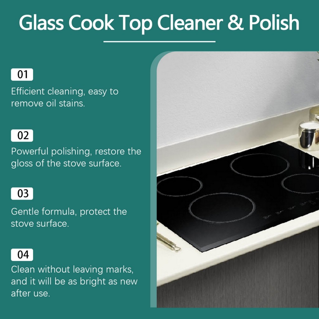 Ceramic Induction Stove Glass Cooktop Cleaner - Non Corrosive Polish