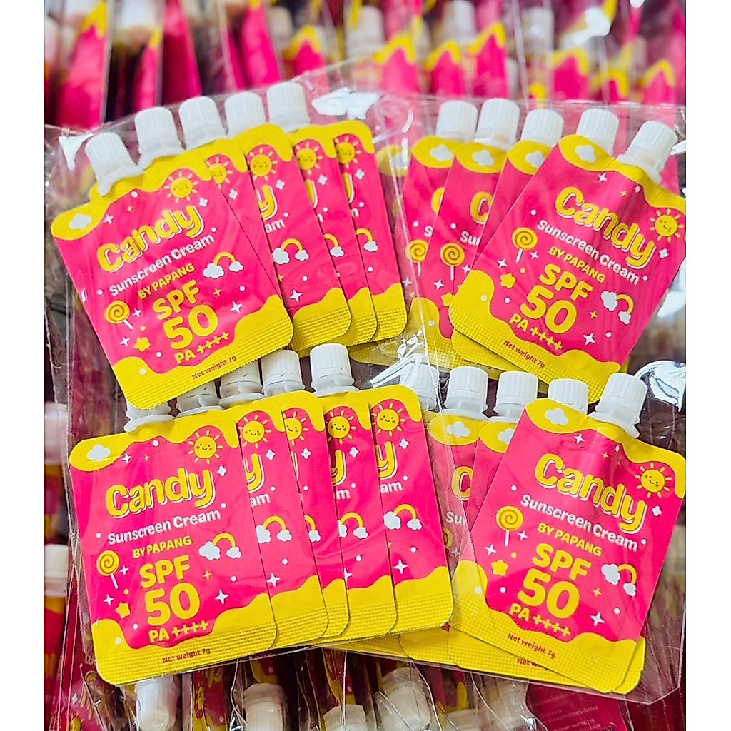 กันแดดแคนดี้ 10ซอง (แพคเกจจริง ) กันแดดผสมรองพื้น spf50PA+++