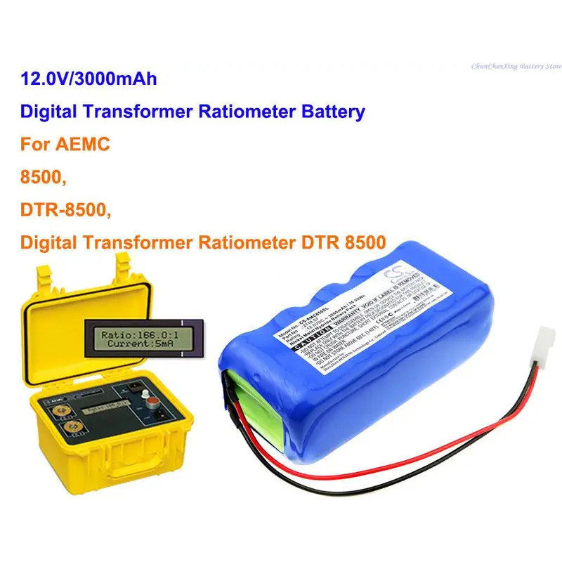 แบตเตอรี่ 3000mAh 2118.57 สําหรับ AEMC 8500, DTR-8500, Digital Transformer Ratiometer DTR 8500