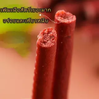 【5 ชิ้น】ขนมสุนัข สติ๊กนิ่มรวม เนื้อวัวเส้น โปรตีนสูง เคี้ยวง่าย สำหรับสุนัขทุกสายพันธุ์ 500g/ถุง