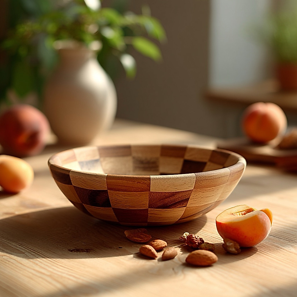 ชามไม้ยางพารา-จามจุรี 11*4 นิ้ว The Orchard Mosaic bowl