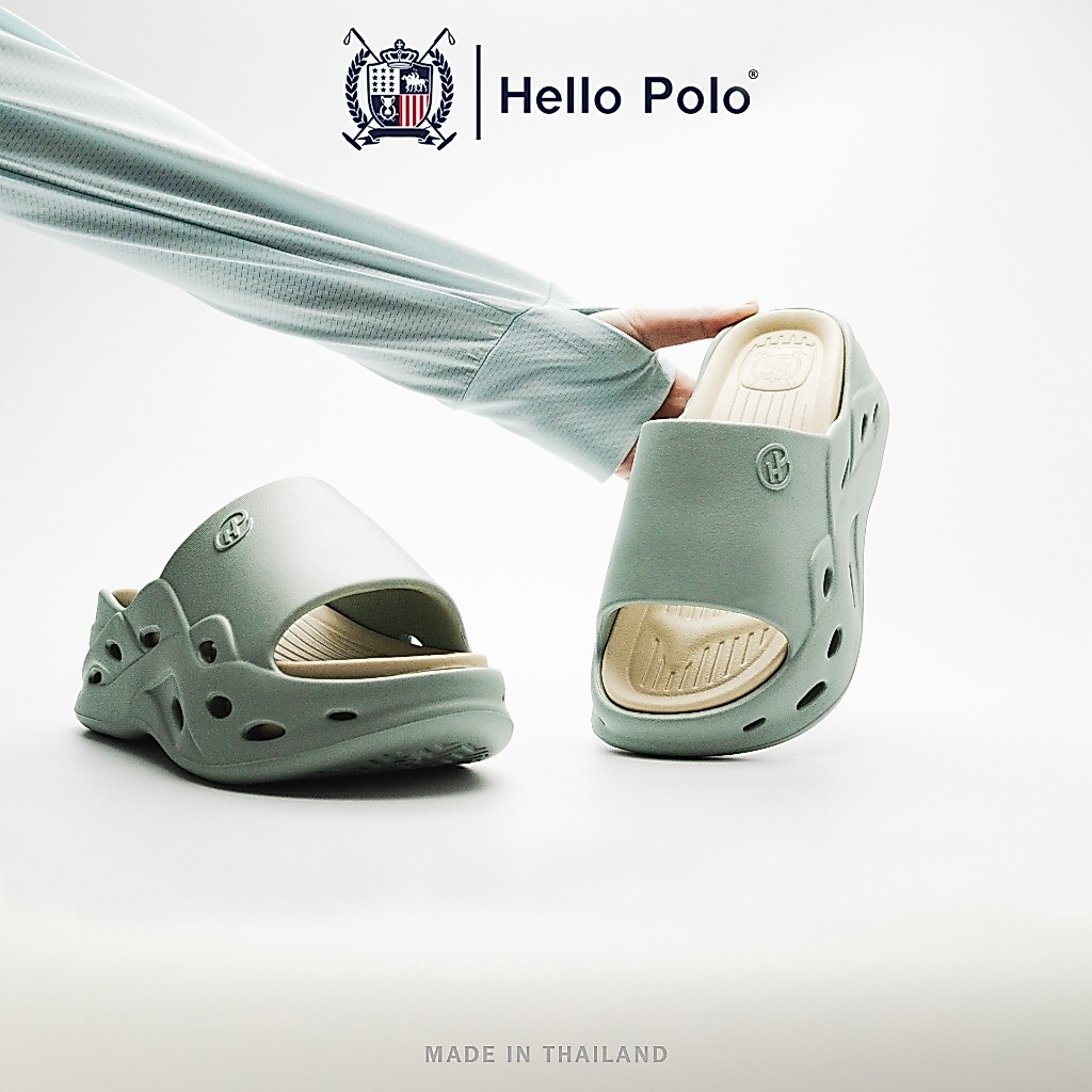 Hello Polo รองเท้าแตะเพื่อสุขภาพ พื้นถอดได้ สามารถซัพพอร์ตอุ้งเท้า ดีไซน์สวยระบายอากาศดี รุ่น HP8066