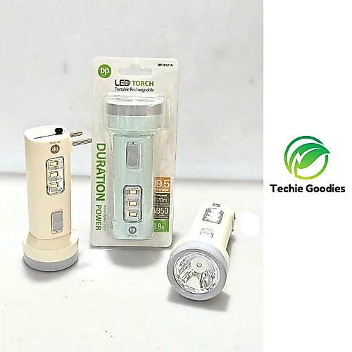 DP ไฟฉายมือถือที่สว่างเป็นพิเศษ (DP-912) - ไฟฉายแบบชาร์จไฟ LED มัลติฟังก์ชั่น - แบตเตอรี่แบบชาร์จไฟไ