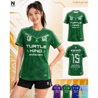 เสื้อกีฬา TURTLE KING คอกลมแขนสั้น ผ้าไมโคร 150G รุ่นลิมิเต็ด ใส่สบาย ระบายอากาศดี สำหรับผู้หญิง
