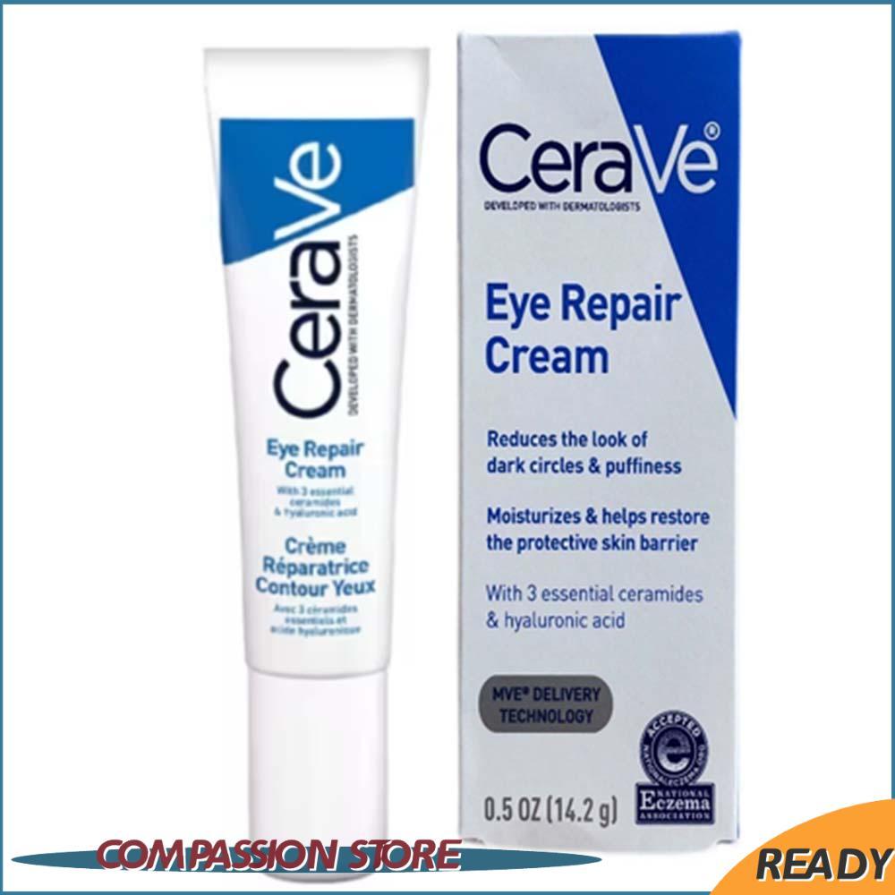 CeraVe Eye Repair Cream - ครีมบํารุงรอบดวงตาบรรเทาความหมองคล้ําและอาการบวมปราศจากน้ําหอม 14ml EGSI