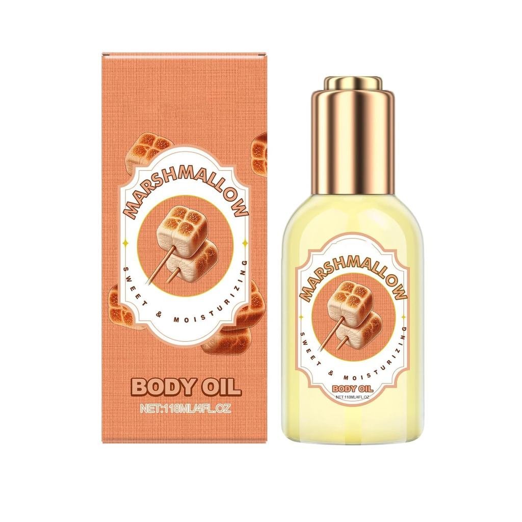 Marshmallow body oil, Hydrating And Moisturizing Oil, กลิ่นหอมติดทนนาน, น้ํามันนวดตัวหลังอาบน้ําสําห