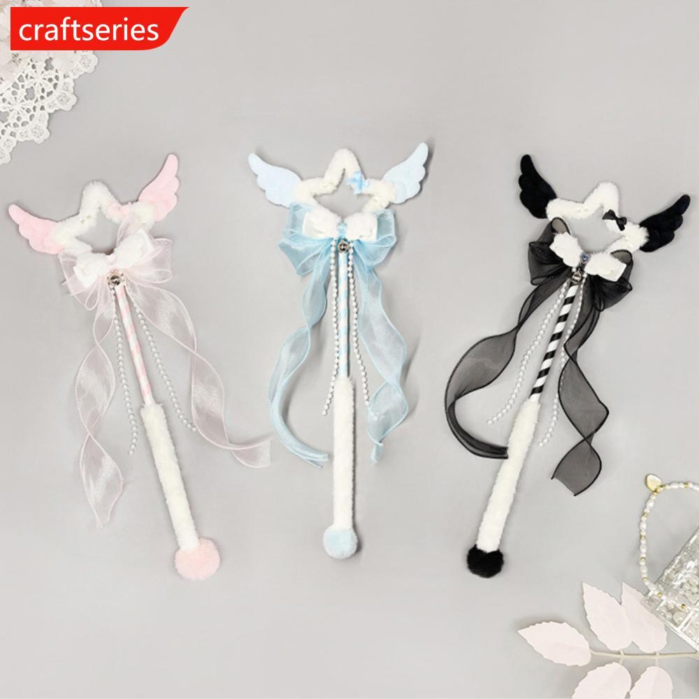 CRAFTSERIES 43 ซม.Star Fairy Magic Wand Lolita เจ้าหญิงอะนิเมะคอสเพลย์ Prop น่ารักสีชมพูแฟนตาซีอุปกร