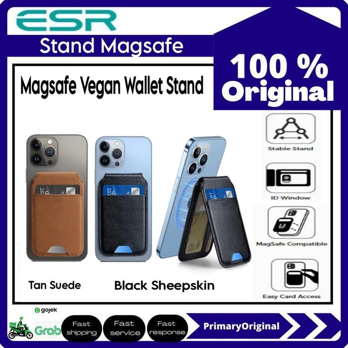 Stand Leather Wallet Vegan ESR iPhone HaloLock Magsafe Wallet Stand