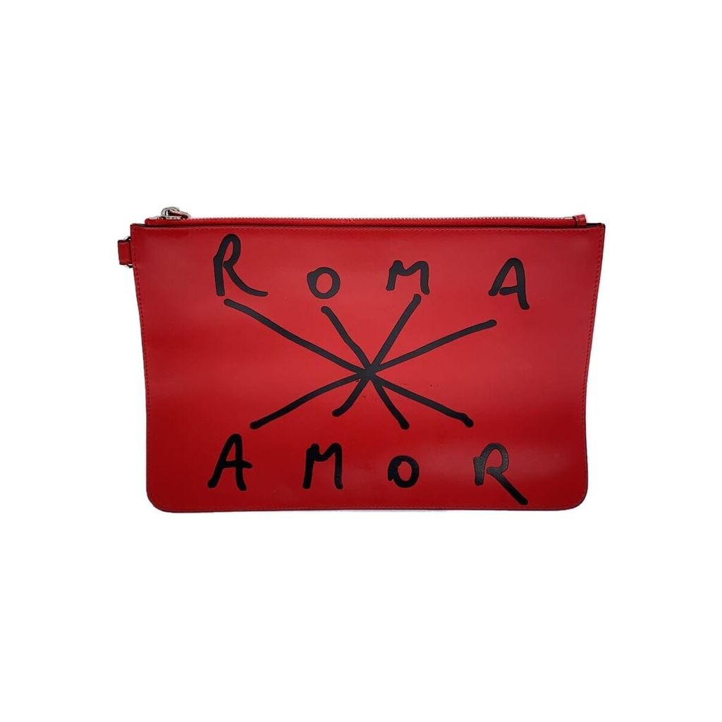 FENDI Handbag Leather RED plain 7N0078 A6G2 Direct from Japan Secondhand