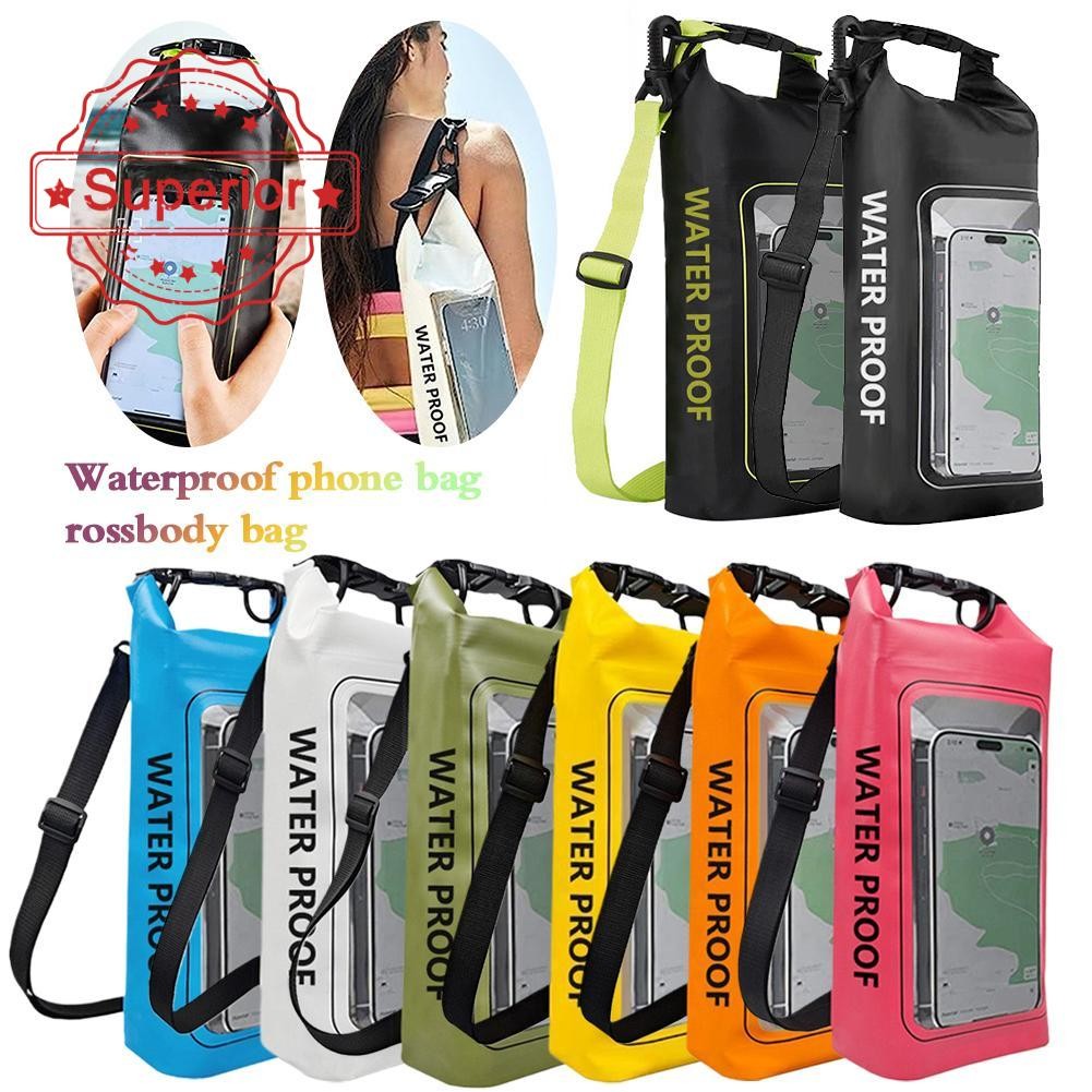 Beach Camping โทรศัพท์มือถือ Moisture-proof กระเป๋ากันน้ํา Crossbody Bag Two-in-one Outdoor Bag D5u7