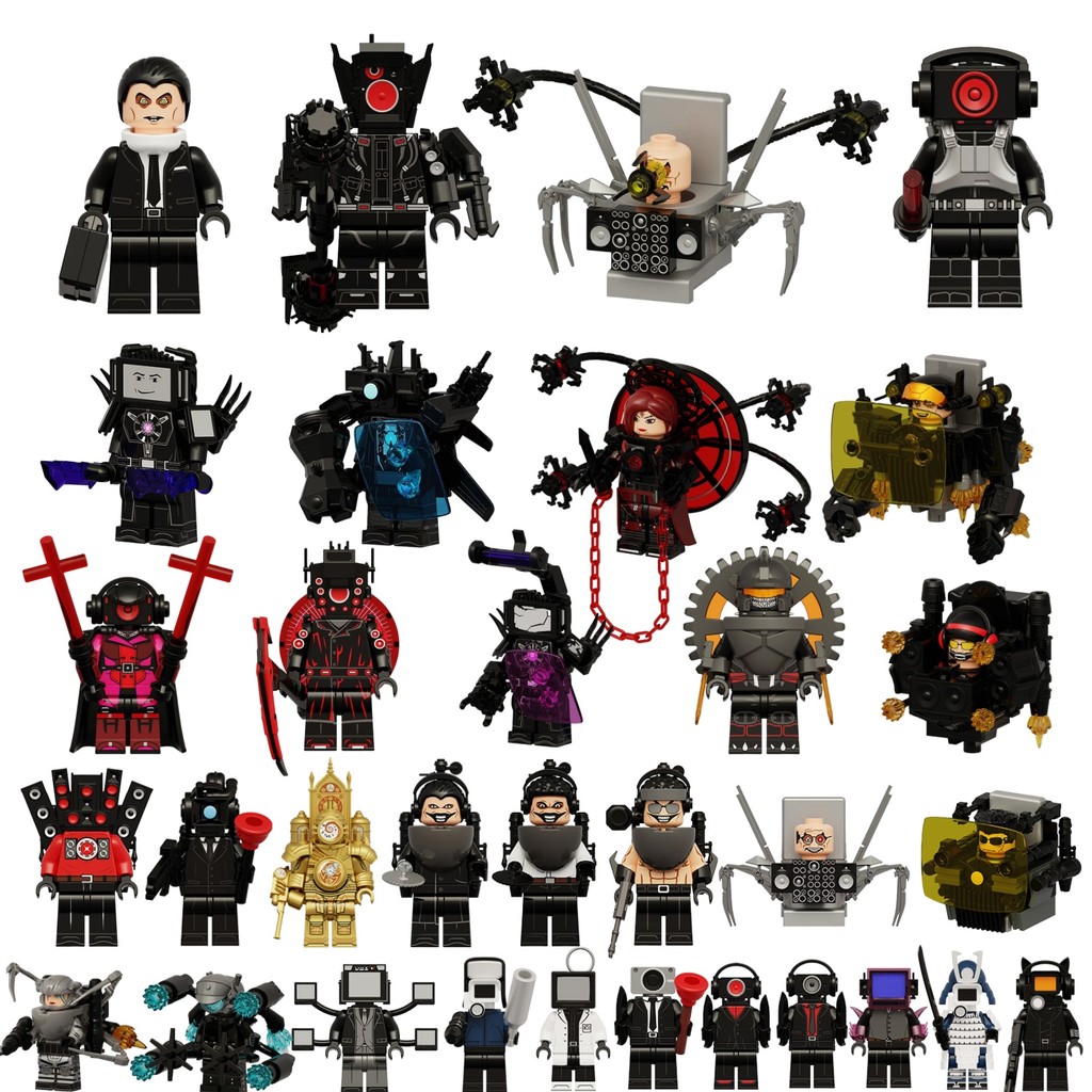 Skibidi Toilet Action Figure Doctor Toilet Man Brad Cameraman Sword Fighter Diplomatic Toilet ของเล่นคอลเลกชันบล็อกอาคารสําหรับเด็ก