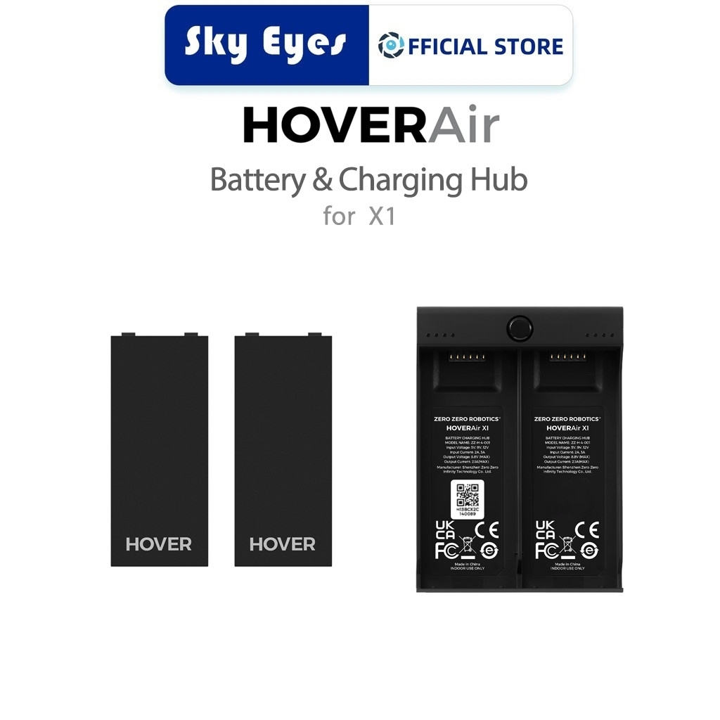 HOVERAir X1 Flying Drone แบตเตอรี่กล้องและเครื่องชาร์จ