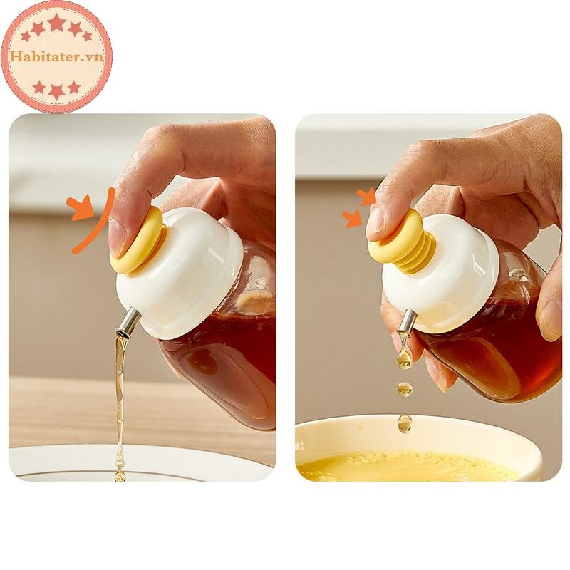 TATER 100ml ทําอาหารหม้อน้ํามันโถแก้วชนิดกดเครื่องเทศเก็บเครื่องเทศขวดเครื่องเทศควบคุมน้ํามัน VN
