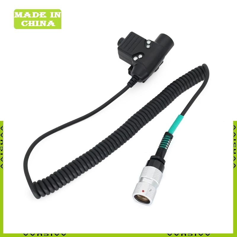AA 6 Pin Plug WalkieTalkie ชุดหูฟังอะแดปเตอร์ U94 PTT สําหรับ PRC152 Two WayRadio U94 PTT อะแดปเตอร์