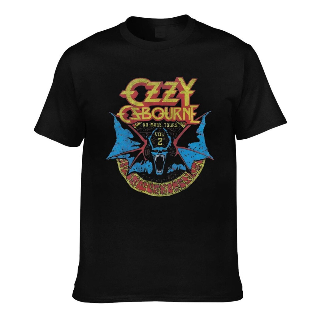 Ozzy Osbourne Bat Circle เสื้อยืดพิมพ์ลายอย่างดีสําหรับ Man xs-3xl