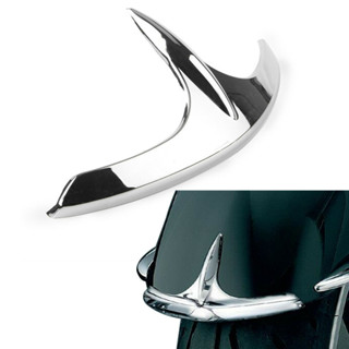 รถจักรยานยนต์ ABS Chrome บังโคลนหน้า Trim Mudguard Tip Accen…