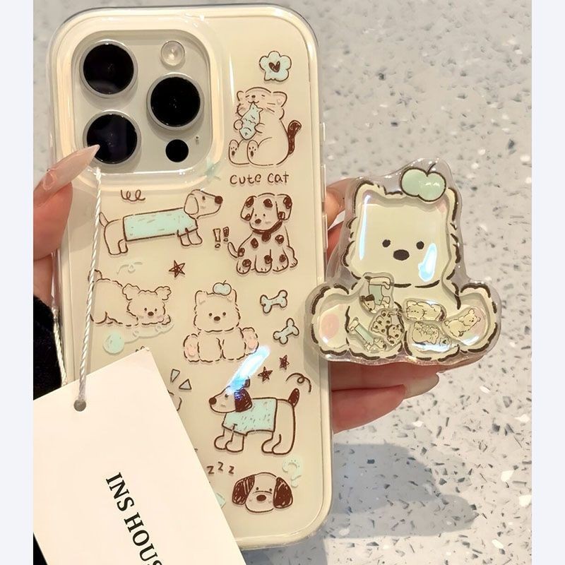 Insสไตล์West Highlandขาตั้งเคสโทรศัพท์เหมาะสําหรับiPhone11/12/13/14/15/16 12Promax 11Promax 12Pro 14