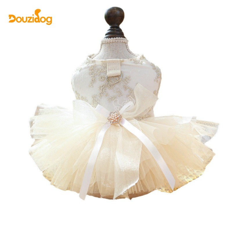 เสื้อผ้าสุนัขฤดูใบไม้ผลิฤดูร้อนบางชุดแต่งงานสุนัขขนาดเล็กแมวทุ่มเทกระโปรง - รูปที่ 3