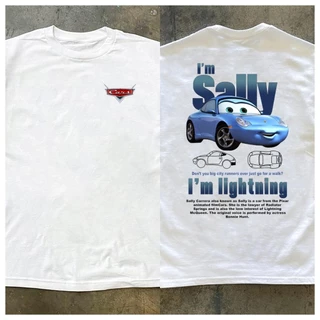 (จัดส่งตลอด 24 ชั่วโมง)เสื้อยืดฟอก oversize เสื้อยืด T-shirt การ์ตูน Disney Cars แฟชั่น Oversize คู่รัก เสื้อยืด