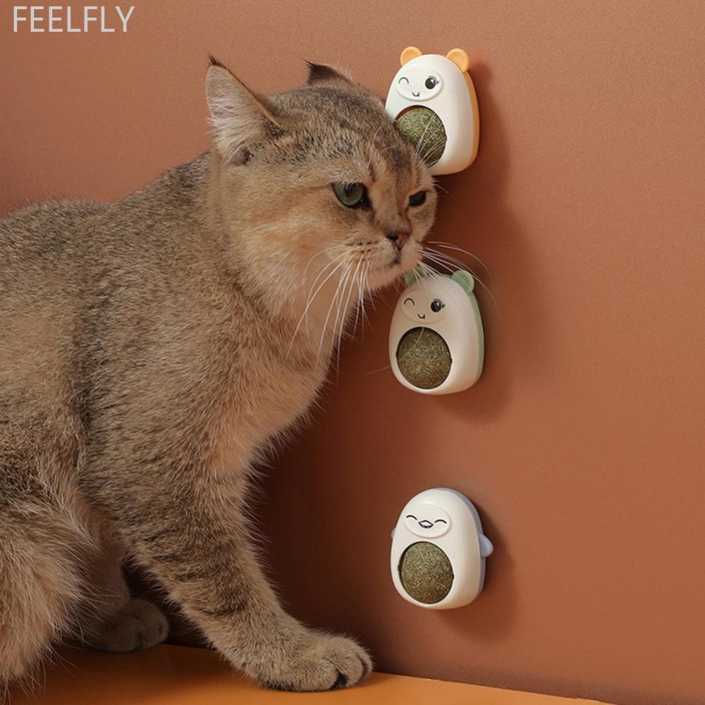 FEELFLY การ์ตูนหมี/รูปเพนกวิน Catnip ของเล่น Ball Cat Treats Candy Licking Snacks Nutrition Energy B