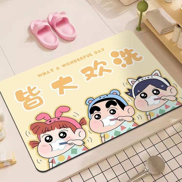 พรมปูพื้นห้องน้ำน่ารัก ดูดซับได้อย่างรวดเร็ว ทำความสะอาดง่าย ทนต่อความชื้น เสื่อนุ่มนวล 2CFB 1JTI