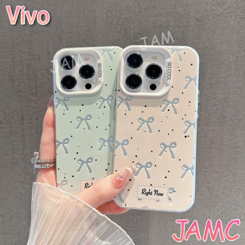 เคส Vivo โบว์ลายจุด Y02Y93 Y16 Y17 Y33T Y28 Y20 Y21 Y22 Y35 V25 Y77T V27Pro Y36 Y50 Y51 Y31 A Y53 Y95 Y91 CiS 4G 5G