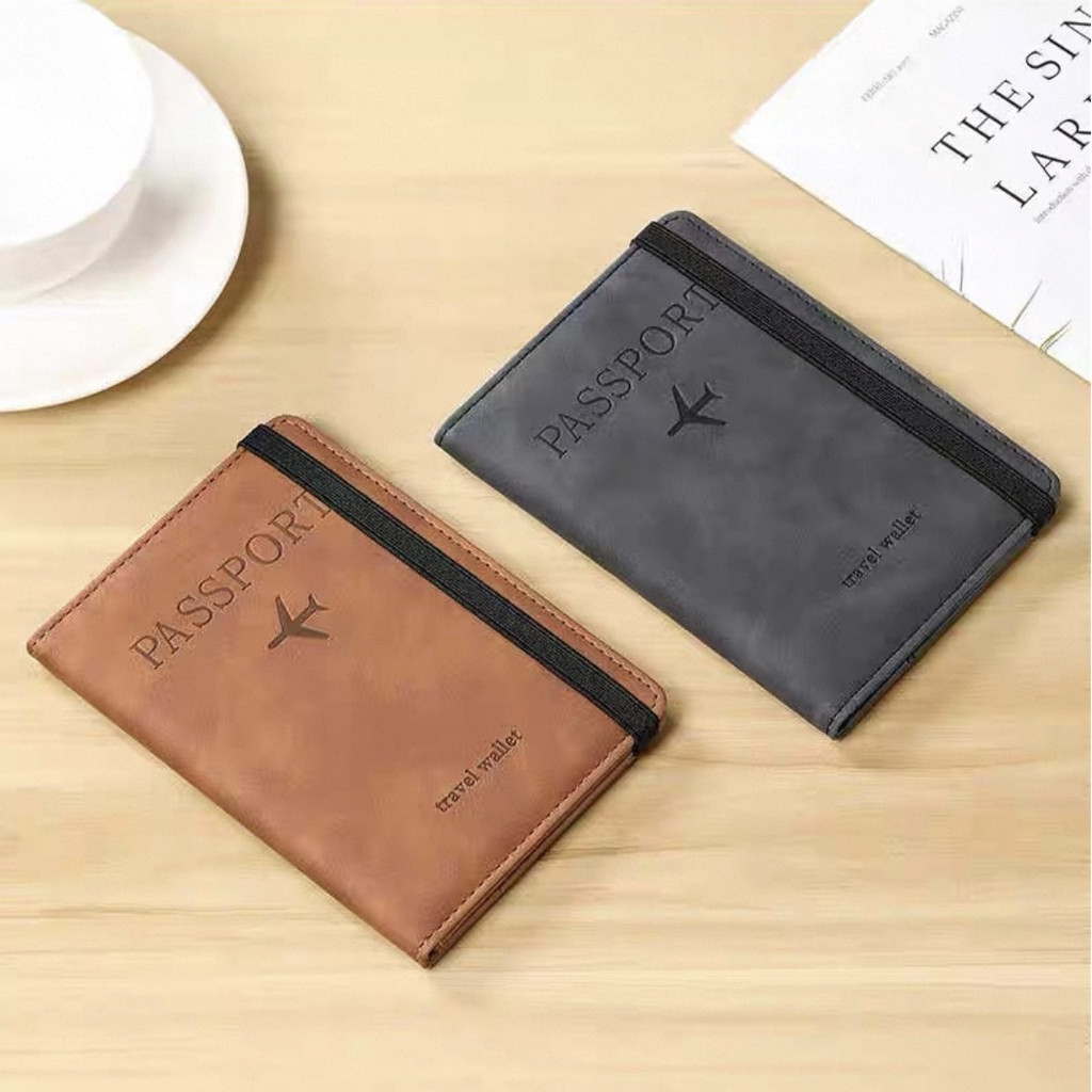 วัสดุหนัง ปกพาสปอร์ต ซองใส่บัตร ซองพาสปอร์ต กระเป๋าพาสปอร์ต มีช่องใส่บัตรและใส่ซิมการ์ด KKHOME - รูปที่ 7