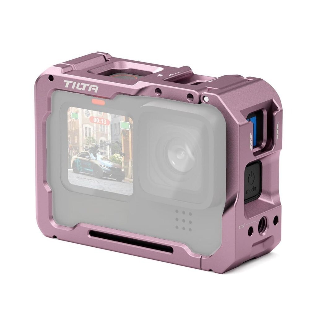 TILTA กรงกล้องเต็มรูปแบบเข้ากันได้กับ GoPro Hero 12/11/10/9 Titanium Grey | กรงมืออาชีพ | ตัวต่ออลูม