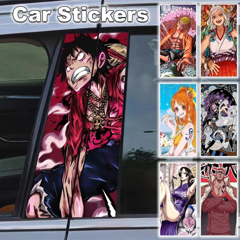 One Piece รถ B เสาสติกเกอร์ Chopper Self-กาวโปสเตอร์ Stick Luffy Decal กันน้ําอะนิเมะ JDM Accessorie Scratch ทน 111car center เสาสติกเกอร์