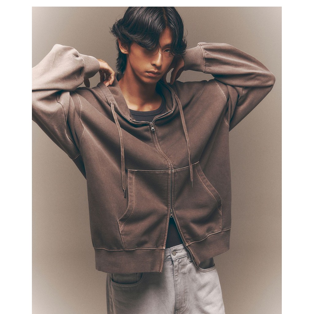 Oversize MUSINSA STANDARD เสื้อฮู้ดแบบปลายคู่ ล้าง - MMDTK501