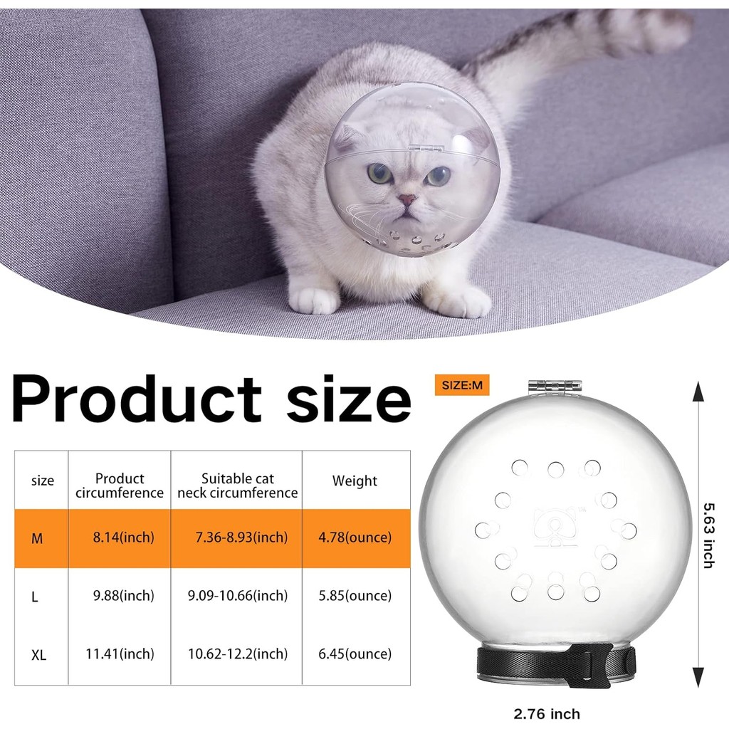 Cat Muzzle สําหรับกรูมมิ่ง,Bubble Muzzle และรองเท้าสําหรับตัดเล็บ,Cat Grooming Mask Anti Bite,Cat นั