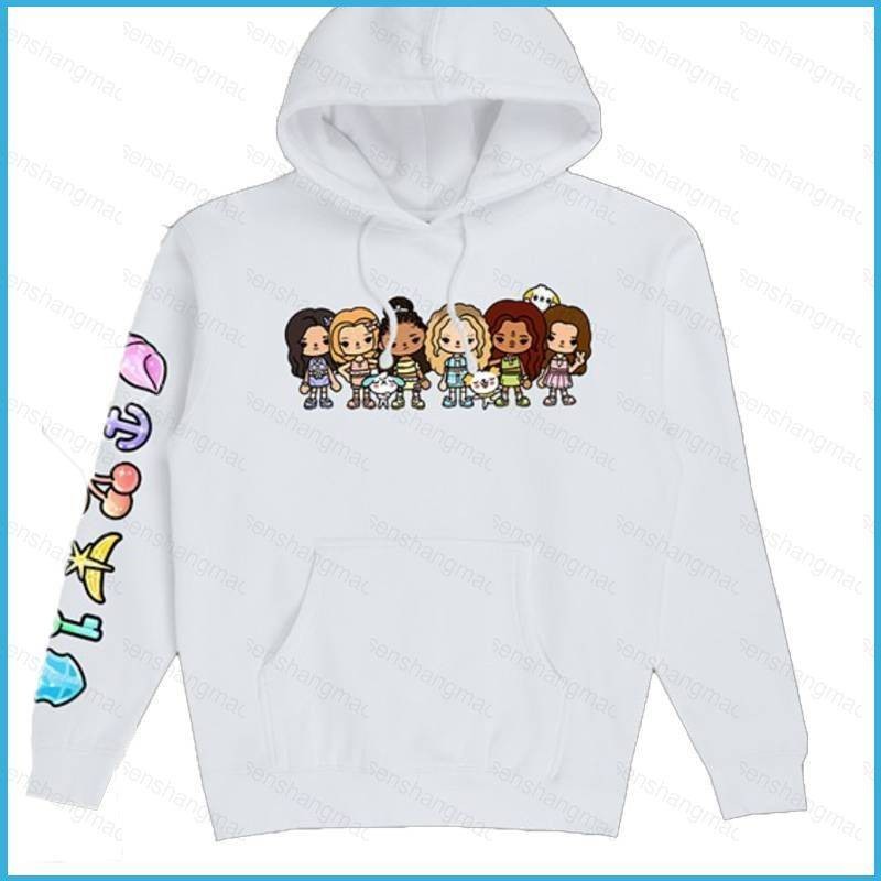 PS2 KATSEYE LARA MEGAN YOONCHAE การ์ตูนสไตล์ Hoodie Anime Sweatshirt Unisex แขนยาว SP2
