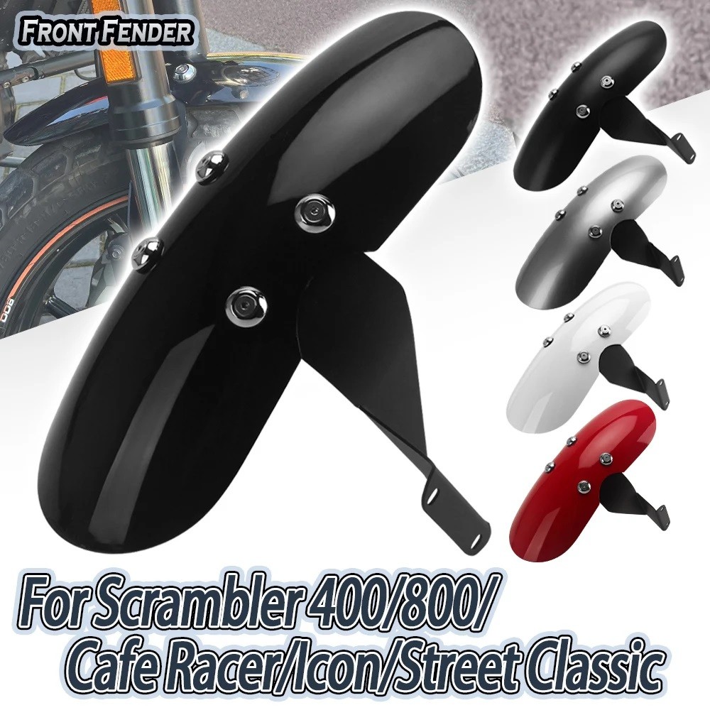 รถจักรยานยนต์บังโคลนหน้า Mudguard Fairing Cover Splash Flap สําหรับ Ducati Scrambler 400 800 Cafe Ra